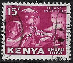 Kenya #3  Used Stamp - Riveter (c)