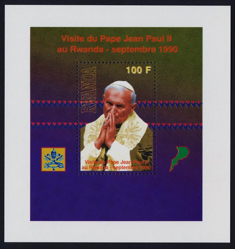 Rwanda 1353-5 MNH Pope John Paul II