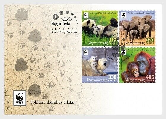 2018    HUNGARY  -  ICONIC ANIMALS - WWF -  FIRST DAY COVER