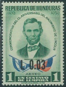 88774 - HONDURAS - STAMP: Unissued AIRMAIL stamp  1959 - Lincoln FLAGS - MNH