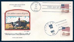 UNITED STATES FDCs (3) Beautiful America 1981 Collins H-P