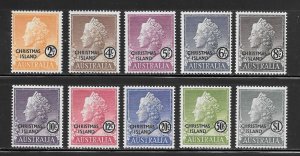 Christmas Island Scott 1-10 Mint/Unused - 1958 Queen Elizabeth II Issue