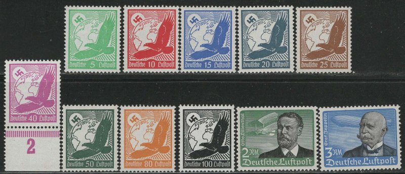 Germany Reich Scott # C46 - C56, mint nh, cpl set