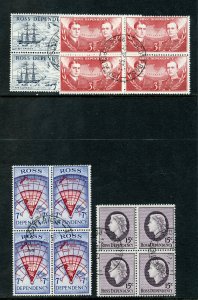 Ross Dependency 1967 QEII set complete in blocks of four very fine used. SG 5-8.