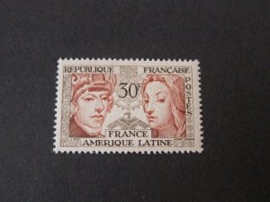 France 1956 Sc 795 set MH