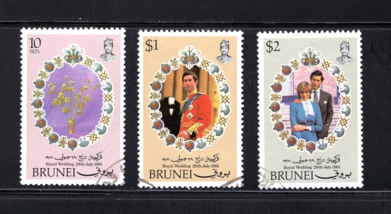 Brunei, Scott 268-270   VF,  Used, CV $4.50 .....0980090