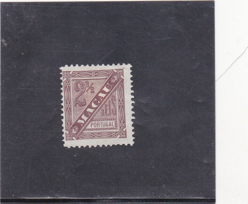 MACAU NEWSPAPER STAMP PERF. 12,5  AF #  46  (1893-94)    