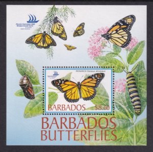 Barbados 1077 Butterflies Souvenir Sheet MNH VF