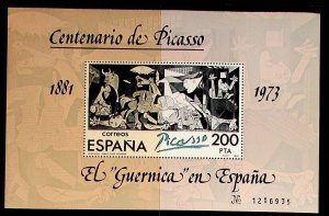 SPAIN Sc 2252 NH SOUVENIR SHEET OF 1981 - ART OF PICASSO