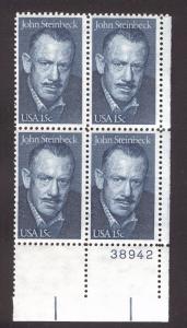 USA 1773 MNH JOHN STEINBECK LITERARY ARTS 1979 PLATE BLOCK