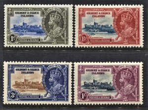 STAMP STATION PERTH - Gilbert & Ellice #33-36 KGV Silver Jubilee MVLH CV$50.00