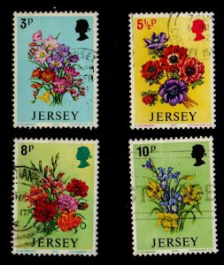 Jersey Sc 95-8 1974 Spring Flowers stamp set used