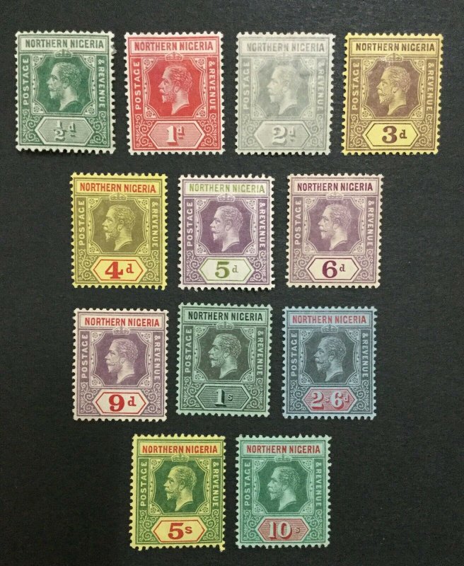 MOMEN: NORTHERN NIGERIA SG #40-51 1912 MINT OG H LOT #194725-3209