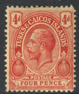 Turks Caicos Scott 30 - SG134, 1913 George V 3d MH*