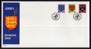 Jersey 383-386 Coat of Arms U/A FDC