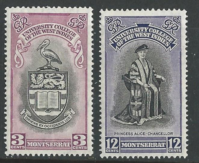 Montserrat # 112-13 College of West Indies   (2) Unused