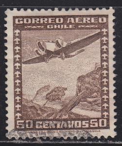 Chile C35 Plane Over Trees 1936