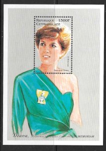 CENTRAFRACAINE REP 1998 PRINCESS DIANA MNH