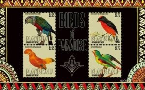 Mayreau 2011 - Birds of Paradise - Sheet of 4 Stamps - MNH