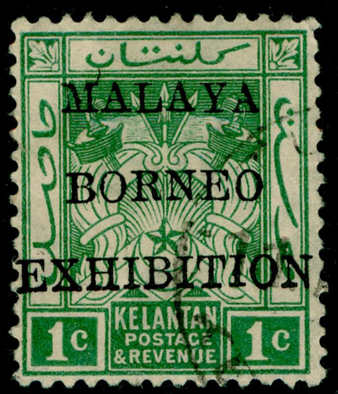 MALAYSIA - Kelantan SG37, 1c green, FINE used. Cat £55.