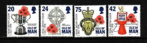 Isle of Man-Sc#706-9-unused NH set-Poppies-Royal British Legion-1996-