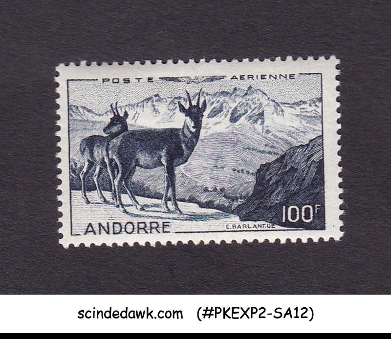ANDORRA FRENCH - 1950 100f SG#F143 - CV=140.00 GBP 1V MINT NH