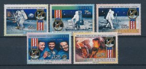 [116792] Penrhyn 1989 Space weltraum 25th First man on the moon Apollo  MNH