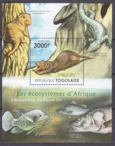 2011 Togo 4226/B645 Fauna - Ecosystem of the River Nile 12,00 €