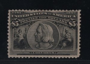 245 VF lightly hinged PF cert original gum with rich color cv $ 2500 ! see pic !