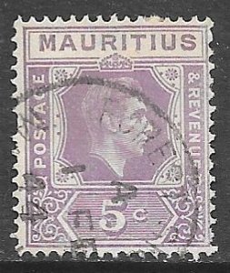 Mauritius 214: 5c George VI, used, F