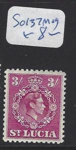 ST LUCIA (P3006B) KGVI  3/-   SG 137   MOG 