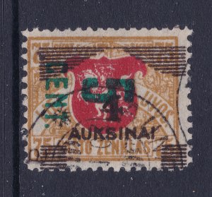 Lithuania an early 5c overprint on a 4a overprint on a 75 used