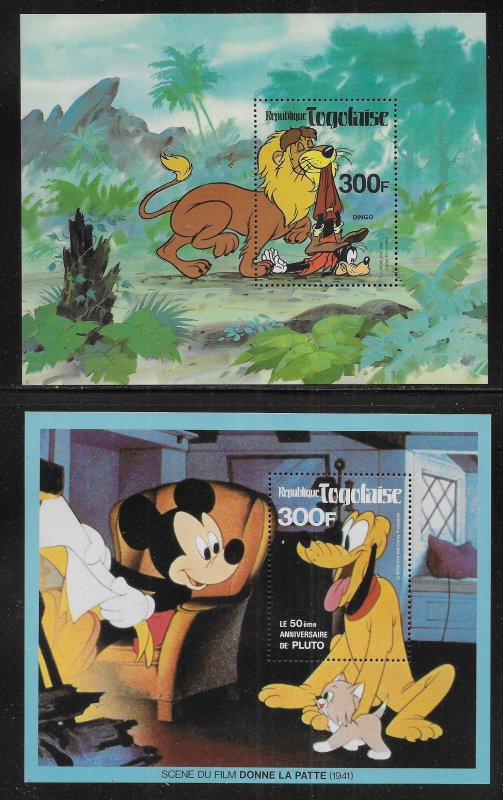 Togo 1064-1072A Disney 50th Pluto MNH c.v. 18.00