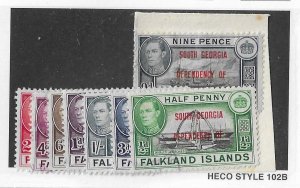 Falkland Islands Sc #3L1-3L8  set of 8 used VF