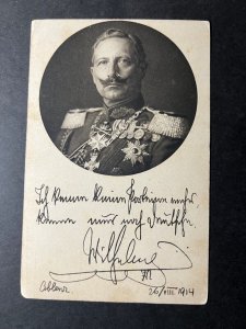 1914 Germany WWI Red Cross Postcard Cover Triberi to Tuberg Kaiser Wilhelm