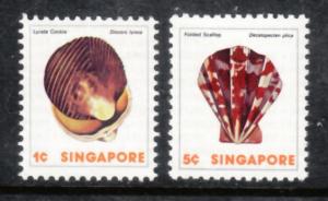 Singapore 1977 Sc 263-4 Shell Definitives Cent Values MNH