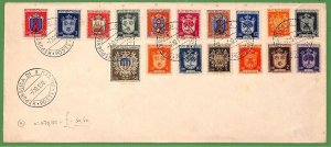 ZA1607 - SAN MARINO - Postal History - Saxon 279/95 on ENVELOPE Not FDC 1946-