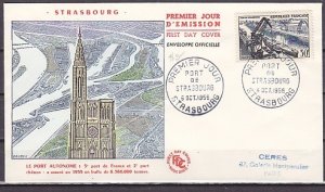 France, Scott cat. 809. Rhine Shipping Port issue. First day cover. ^