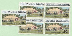 US #1505, MNH, Blk/4 + 1