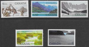 Canada 934 -37 ; 1984   1986-87  set 5  VF  NH