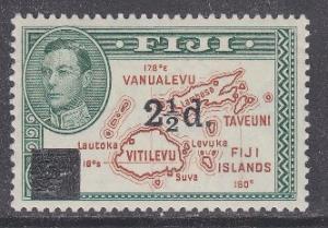 Fiji sc#136 1941 2-1/2p surcharge MLH