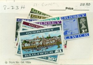 GREAT BRITAIN GUERNSEY #8-23, Mint Hinged, Scott $20.90