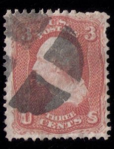 US Sc #65 Used Rose w/Cork Cancellation VF