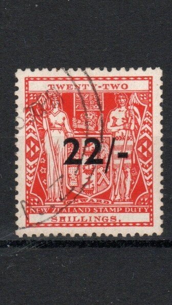New Zealand 1940 22/- Out of 22s Postal Tax Surcharge SG F190 FU CDS-