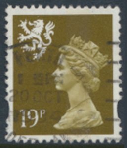 Scotland GB  Machin 19p SG S81  Used  1 center band SC# SMH63 