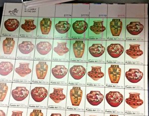 1706-09 Pueblo Art Pottery ERROR 1977 Mint sheet Major Tagging Shift