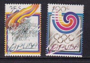 Aruba  #38-39  MNH  1988  Olympic committee and games in Seoul