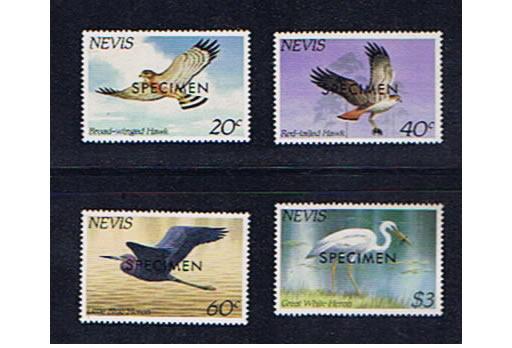 NEVIS BIRDS SPECIMEN OVERPRINTS