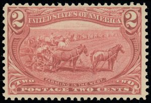 US SCOTT #286, Mint-NH W/ Slightly Dist. Gum, TRANS-MISSISSIPPI, SCV $72.50 (SK)