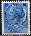 Italy 1955; Sc. # 685; Used Wmk. 303 Large Single Stamp